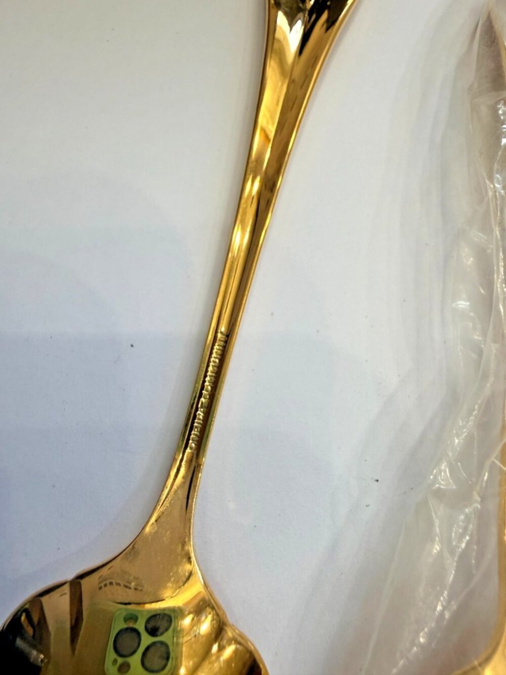 ONIEDA Community Golden Royal Flute 6" SUGAR SPOONS Stainless Set of 3 - Picture 4 of 4